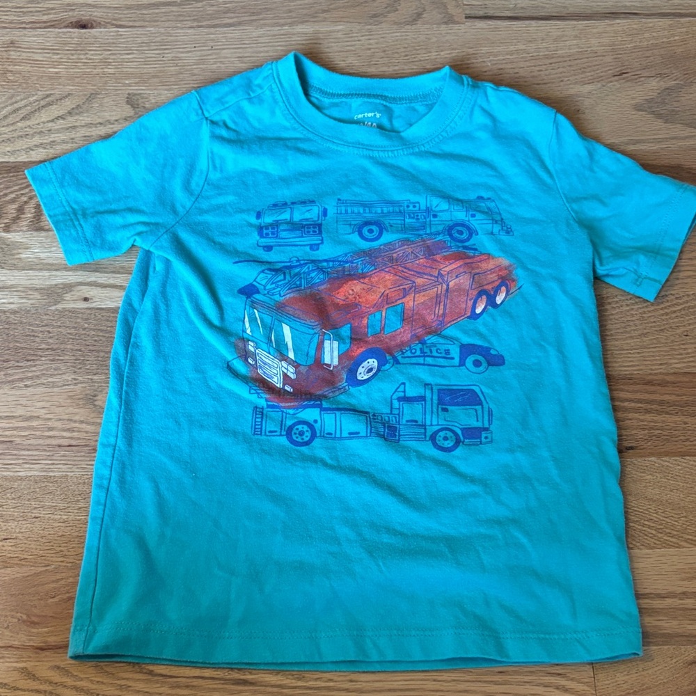Carter's Teal Kids Vehicle Tee 4T